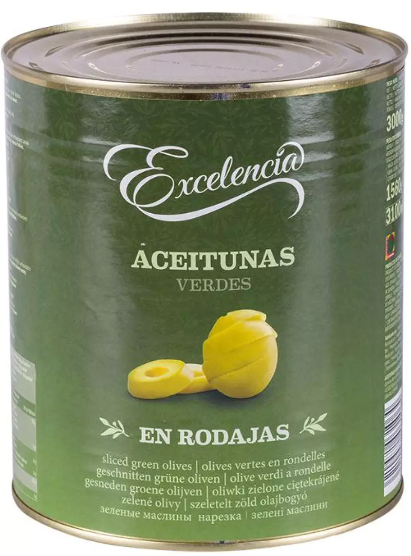 Оливки зелені Excelencia різані 3100мл